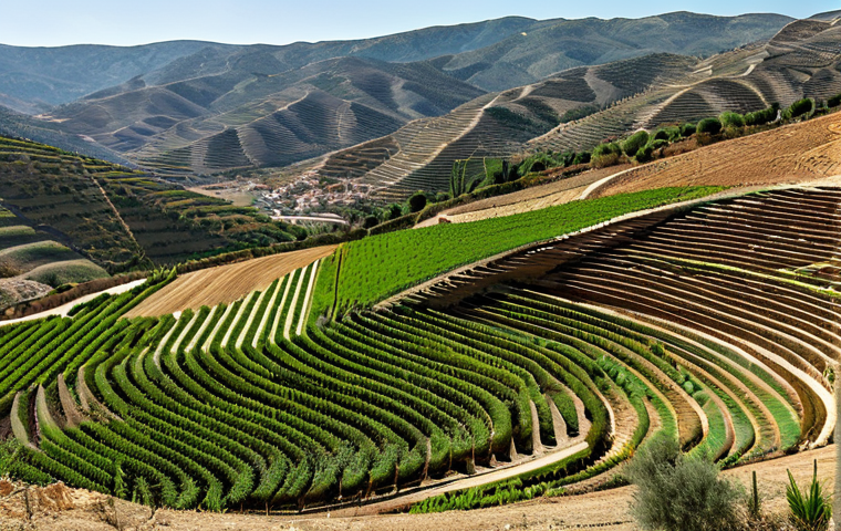 **

A vast, panoramic view of the Andalusian countryside, highlighting the efforts to combat desertification. Terraced farming is visible, along with drought-resistant vegetation and innovative irrigation systems. The image should convey hope and resilience. Include the keywords: "sustainable agriculture," "water conservation," "environmental restoration," "safe for work," "appropriate content," "fully clothed," "professional," "modest clothing," "perfect anatomy," "correct proportions," "natural pose," "high quality."

**