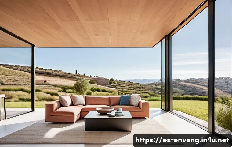친환경 에너지 기술 개발 - **Solar-Powered Smart Home in a Mediterranean Landscape**
    A wide-angle, sun-drenched view of a m...